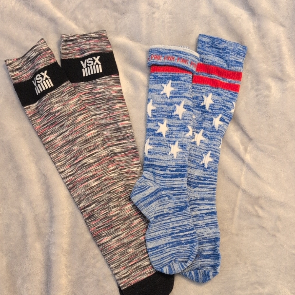 VSX Women's Athletic Socks - Black, Blue, Red